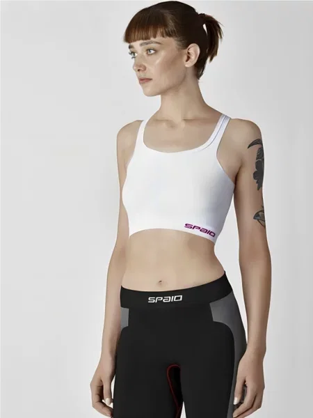 Топ спортивний Spaio Relieve поліамід/еластан білий