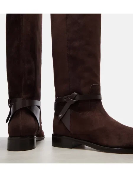 Cizme Jimmy Choo din piele de căprioară maro