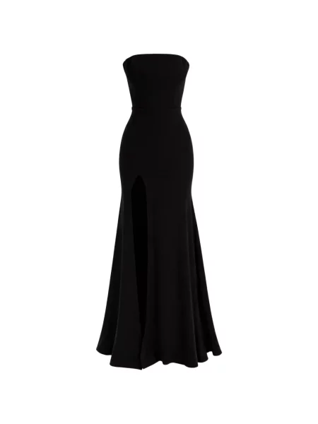 Rochie maxi Roserry fără bretele negru