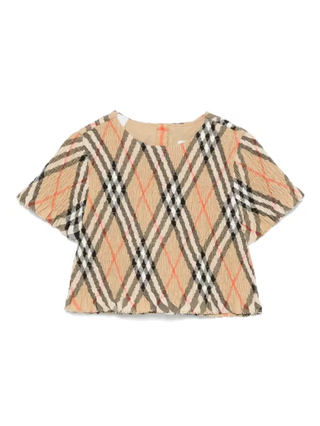 Bluzka dziecięca Burberry brązowa