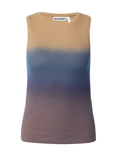 WEEKDAY Top Bobby închis / albastru / lila bej