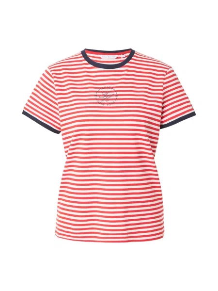 TOMMY HILFIGER Tricou bleumarin / roșu alb
