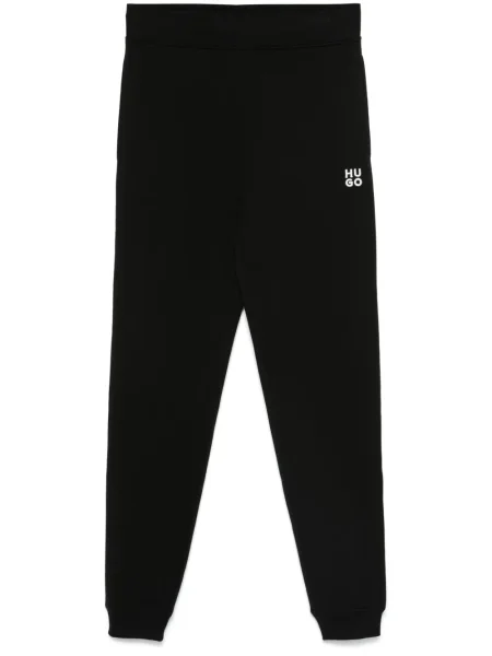 Pantaloni Hugo cu broderie negru