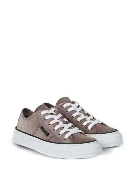Sneakerși Brunello Cucinelli din piele de căprioară maro