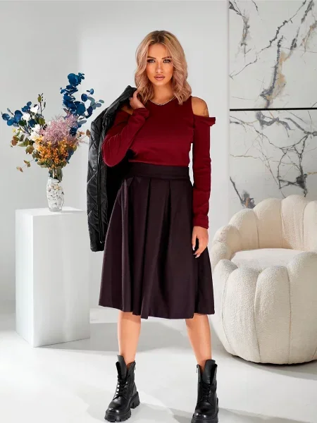 Лонгслів LadyLike бордовий