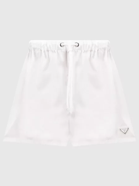 Шорти Re-Nylon з логотипом Prada білі