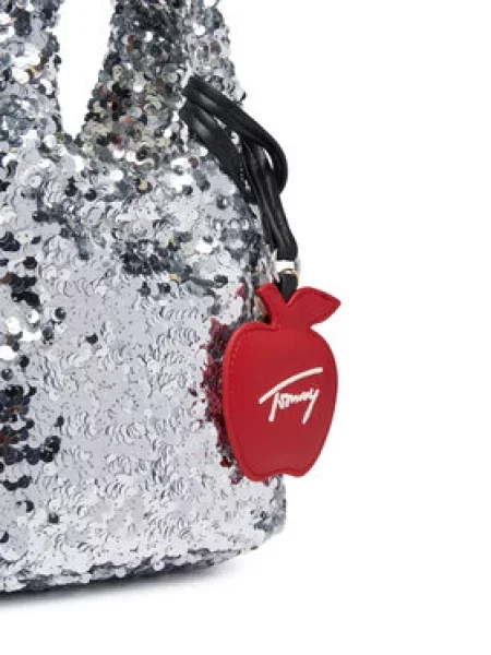 Tommy Jeans Shopper torba BODEGA srebrno / crvena siva