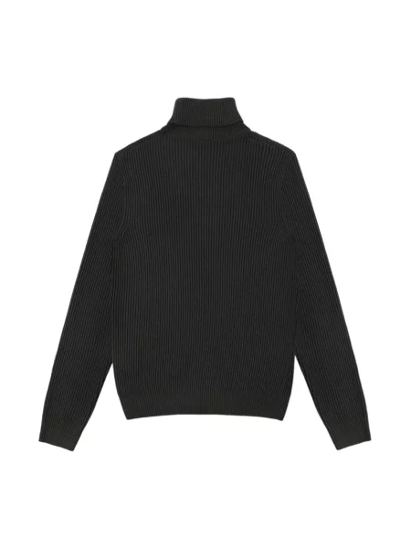 Sweter Colmar wełniany do golfa z długim rękawem szary