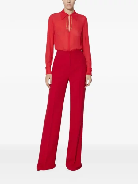 Ușor pantaloni Elisabetta Franchi roșu