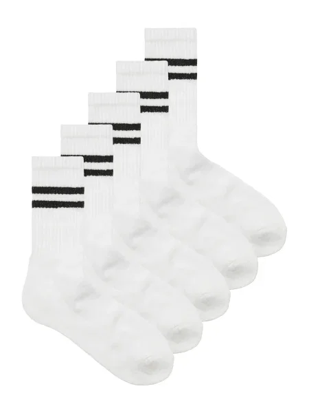 JACK & JONES Nogavice JACREGEN črna bela