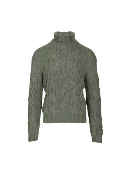 Sweter z golfem Mauro Ottaviani z kaszmiru do golfa zielony