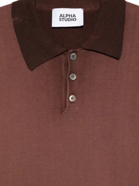 Tricou polo Alpha Studio maro