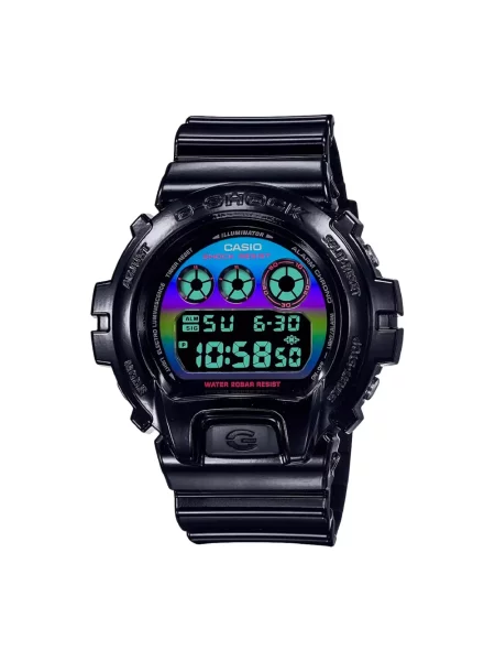 Lniany zegarek Casio czarny
