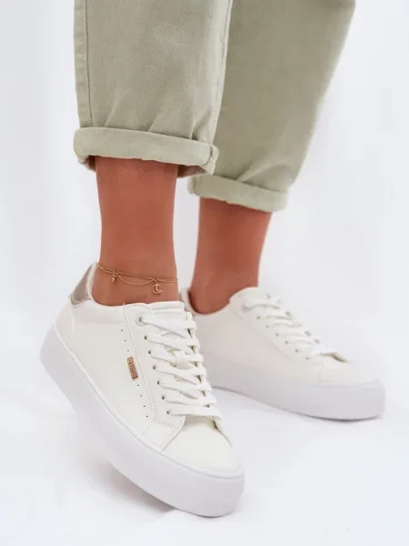 Teniși Big Star Shoes cu platformă alb