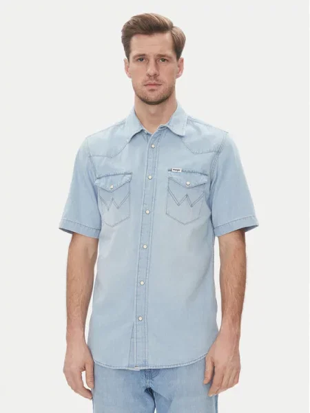 Jeans srajca Wrangler modra