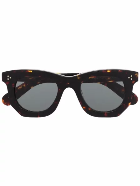 Ochelari de soare Lesca cu imprimeu geometric maro