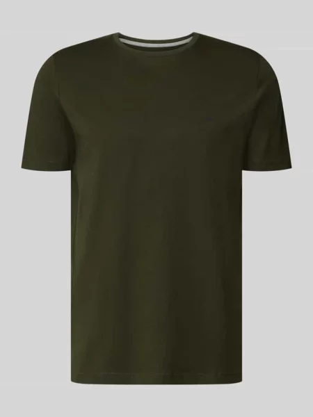 T-shirt z okrągłym dekoltem i wyhaftowanym logo Fynch-hatton
