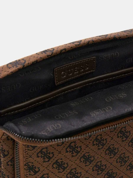 GUESS Torba za čez ramo BOSTON / temno rjava