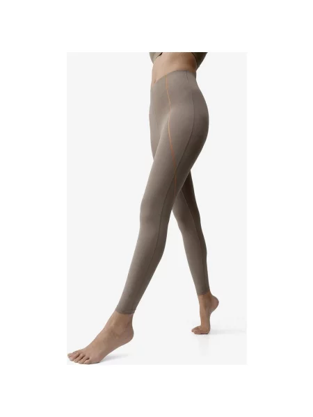 Legginsy długie Born Living Yoga Brone szare brązowe S beżowe