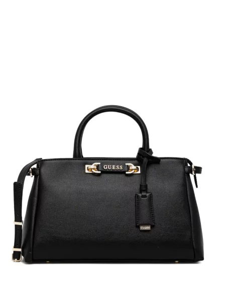 Geantă shopper Guess cu autograf negru