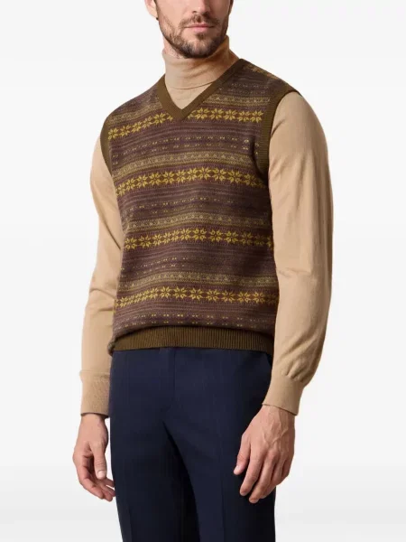 Vestă Brooks Brothers de lână verde