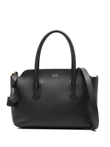 Geanta de piele Tom Ford din piele negru