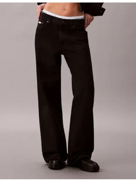Calvin Klein Jeans Blugi | low waist negru