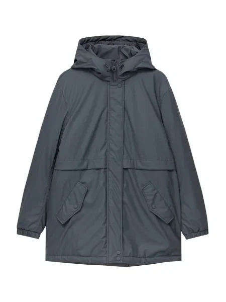 Pull&Bear Geacă de primăvară-toamnă metalic gri