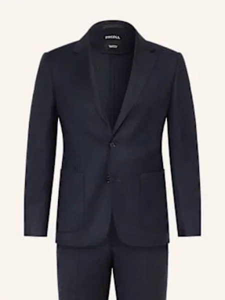 Zegna Garnitur Drop 8 Tailored Fit blau granatowy