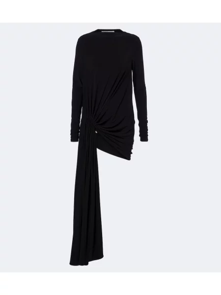 Rochie Sportmax din jerseu asimetrică negru