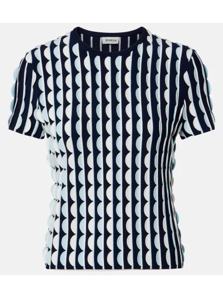 Top Simkhai tricotate albastru