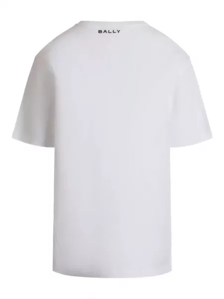 Grafic tricou Bally cu imagine alb