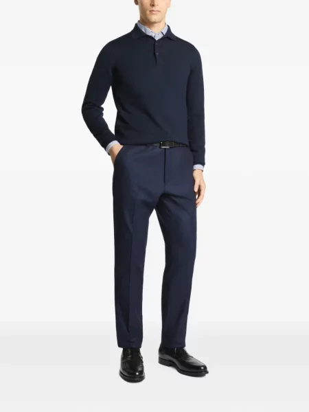 Gulerat lung tricou polo Fay albastru