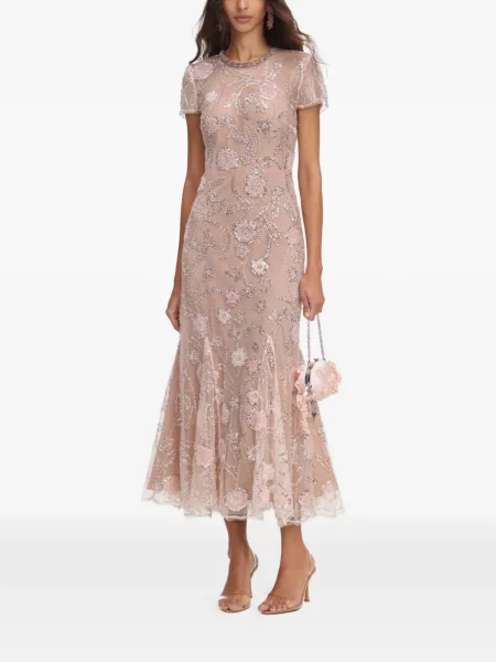 Rochie midi Self-portrait cu paiete cu model floral