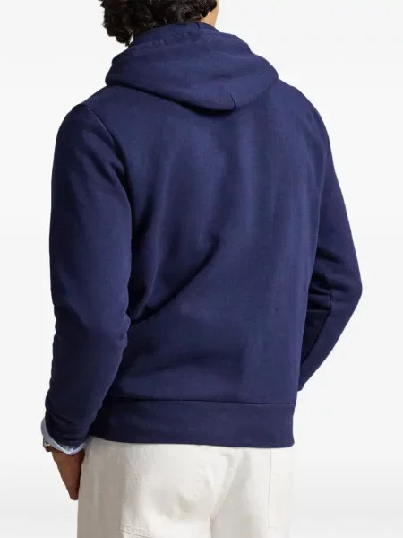 Džemperis su gobtuvu Polo Ralph Lauren su autografu mėlyna