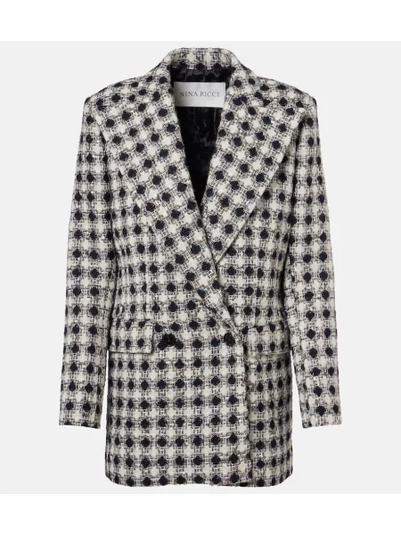 Sacou Nina Ricci din tweed alb