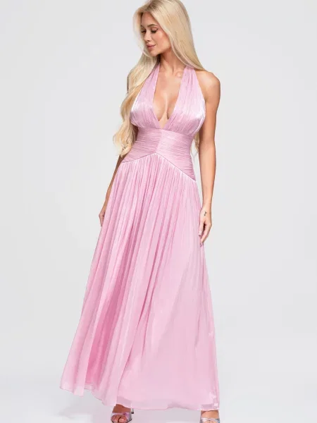 Rochie maxi Edoti roz