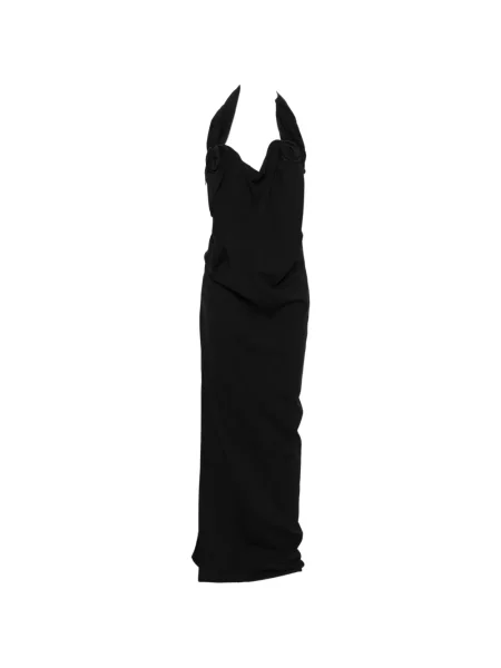 Rochie maxi Magda Butrym drapată negru