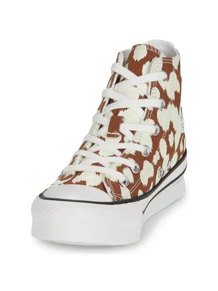 Členkové topánky Converse béžová