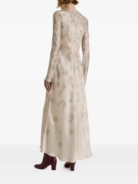 Lung rochie Alberta Ferretti cu model floral cu imagine