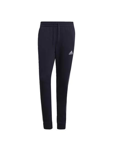 Spodnie adidas Essentials Tapered Cuff 3 Stripes białe