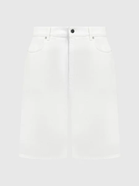 Джинсові шорти ISU з патчем логотипа Lou Lou Studio білі