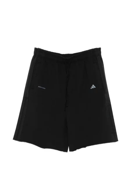 Pantaloni scurți Adidas cu dungi cu imagine negru