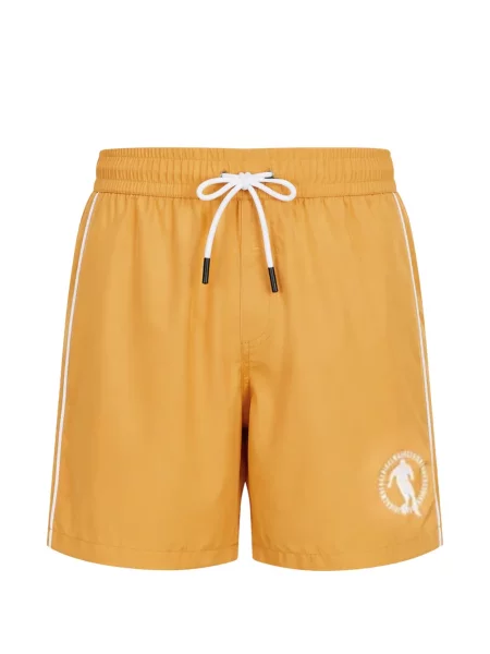 Slip de baie Bikkembergs cu dungi cu imagine galben