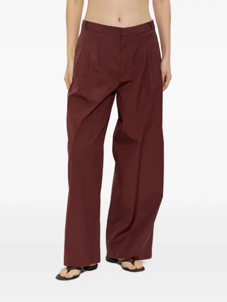 Pantaloni Rag & Bone plisate roșu