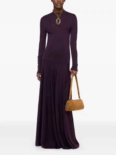 Fusta maxi Rabanne tricotate violet