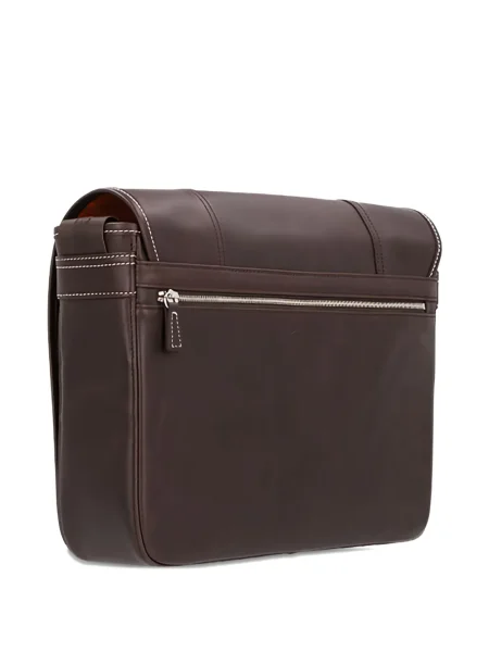 Body Longchamp din piele cu autograf maro