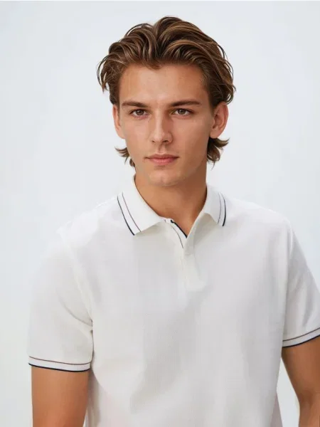 Reserved MEN`S POLO crem