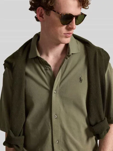Koszula casualowa o kroju regular fit z czystej bawełny Polo Ralph Lauren zielona