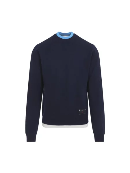 Sweter Marni z kaszmiru niebieski